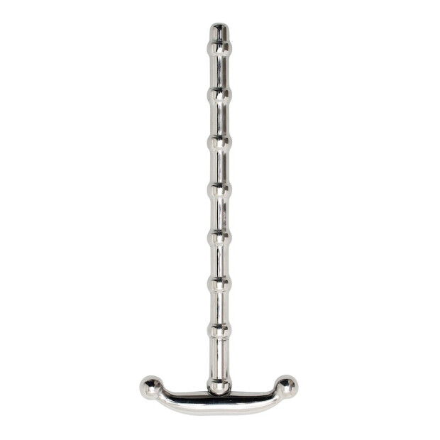 Rimba Ribbed Urethral Sound Silver 8 mm