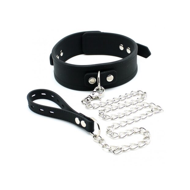 Rimba Toys Verstellbares Halsband mit Leine Schwarz