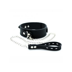 Rimba Toys Verstellbares Halsband mit Leine Schwarz