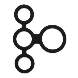 Rimba Latex Play - Quatro Cock Ring and Ball Splitter -...
