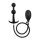 Rimba Latex Play - Inflatable Anal Plug with Double Balloon and Pump - Black