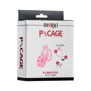 Rimba P-Cage PC01 Penis Cage Pink 8.5 cm Ø 3.9 cm