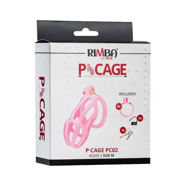 Rimba P-Cage PC02 Penis Cage Pink 9.5 cm Ø 3.9 cm