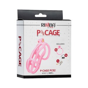 Rimba P-Cage PC02 Penis Cage Pink 10.5 cm Ø 3.9 cm