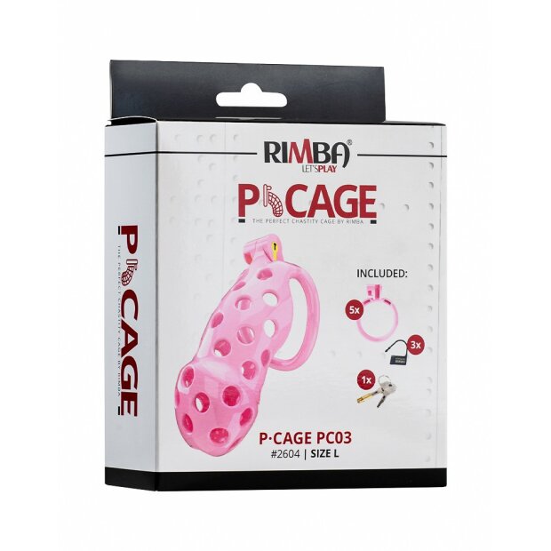 Rimba P-Cage PC03 Penis Cage Pink 10.5 cm Ø 3.9 cm