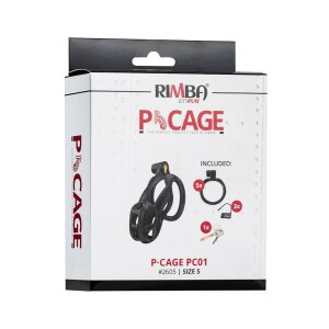 Rimba P-Cage PC01 Penis Cage Black 8.5 cm Ø 3.9 cm