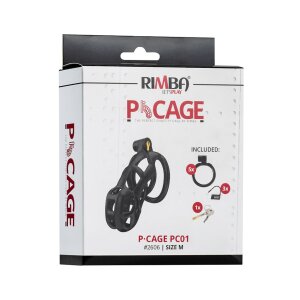 Rimba P-Cage PC01 Penis Cage Black 9.5 cm Ø 3.9 cm