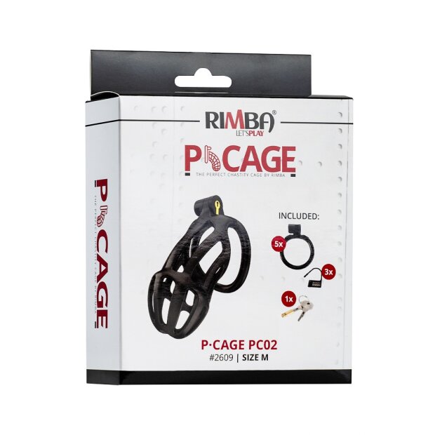 Rimba P-Cage PC02 Penis Cage Black 9.5 cm Ø 3.9 cm