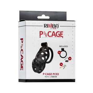 Rimba P-Cage PC03 Peniskäfig Schwarz 9,5 cm Ø...