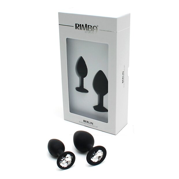 Rimba Berlin Bling Buttplug 2-teiliges Set Schwarz Ø 3,8 cm