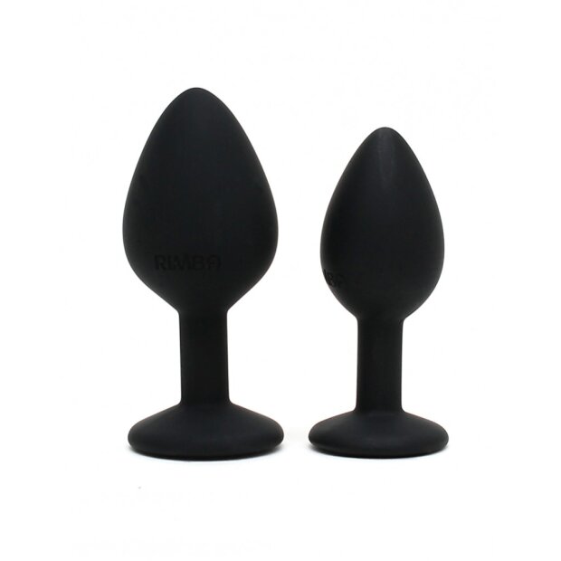 Rimba Berlin Bling Buttplug 2-teiliges Set Schwarz Ø 3,8 cm