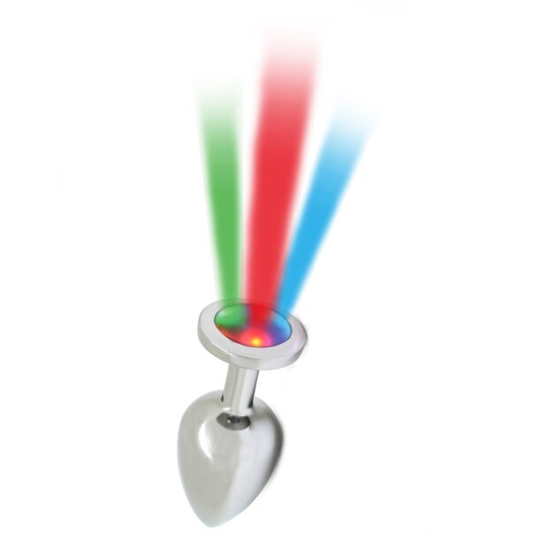 Rimba Toys Pisa Plug Anal avec Lumières LED Argent Ø 3,2 cm