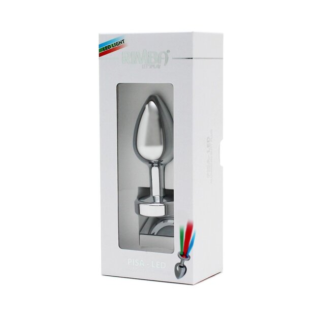 Rimba Toys Pisa Plug Anal avec Lumières LED Argent Ø 3,2 cm