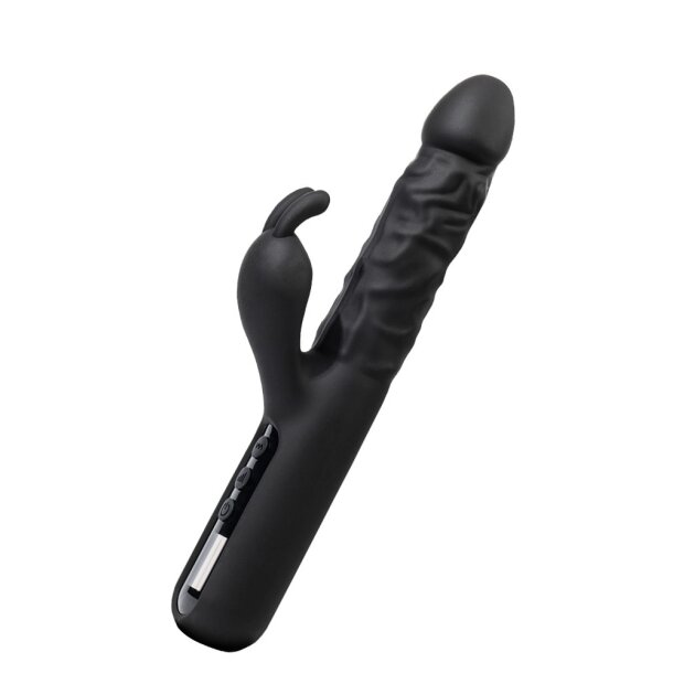 Rimba Toys - Sensual Nights SN06 - Realistic Rabbit Vibrator - Black