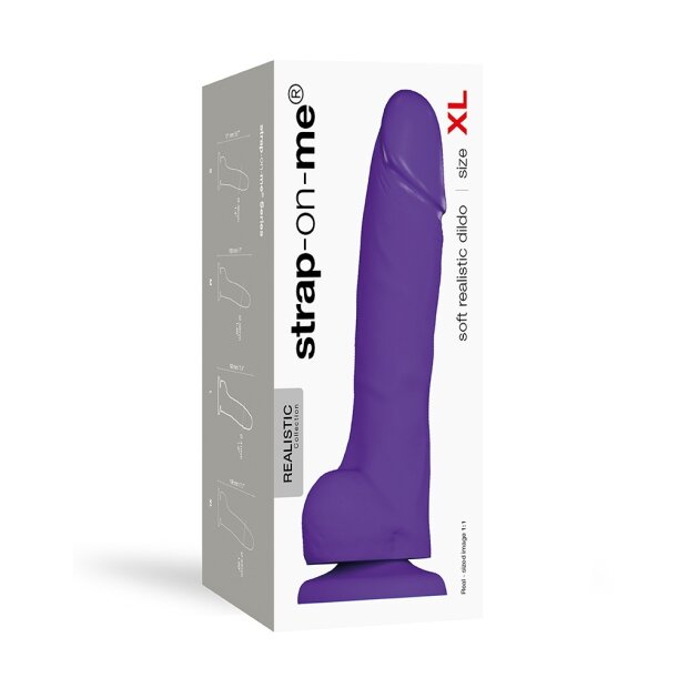Strap-On-Me Soft Realistic Dildo Purple Size XL- 19.8 cm