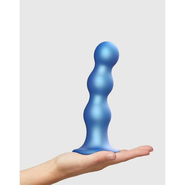 Strap-On-Me - Dildo Plug Balls Size XL - Metallic Blue - 18 cm