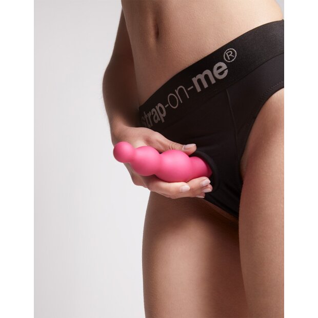 Strap-On-Me - Dildo Plug Beads Size XL - Metallic Pink