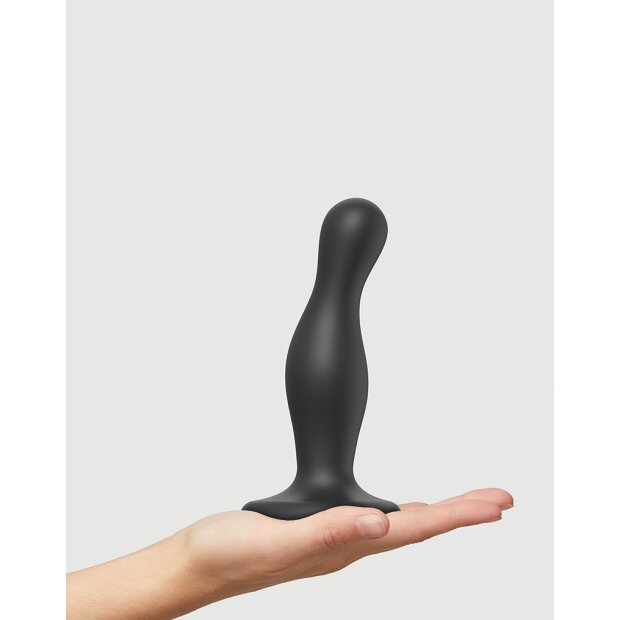 Strap-On-Me - Dildo Plug Curvy Size M - Black - 15 cm