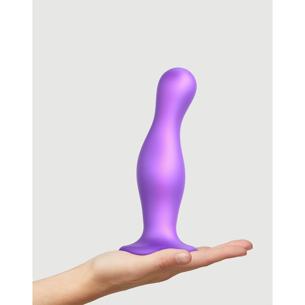 Strap-On-Me - Dildo Plug Curvy Size XL - Metallic Purple - 18 cm