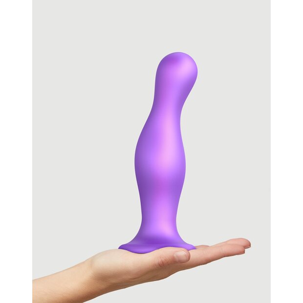 Strap-On-Me - Dildo Plug Curvy Size XXL - Metallic Purple - 19 cm