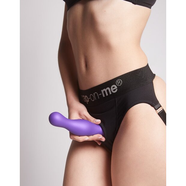 Strap-On-Me - Dildo Plug Curvy Size XXL - Metallic Purple - 19 cm