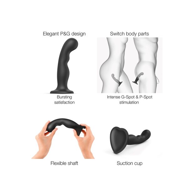 Strap-On-Me - Dildo Plug P&G Taille S - Noir