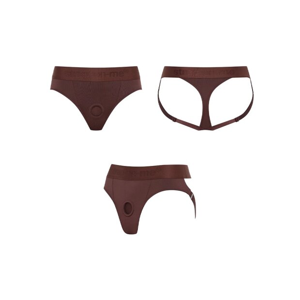 Strap-On-Me - Harnais Heroine - Harnais à sangles - Marron - XL