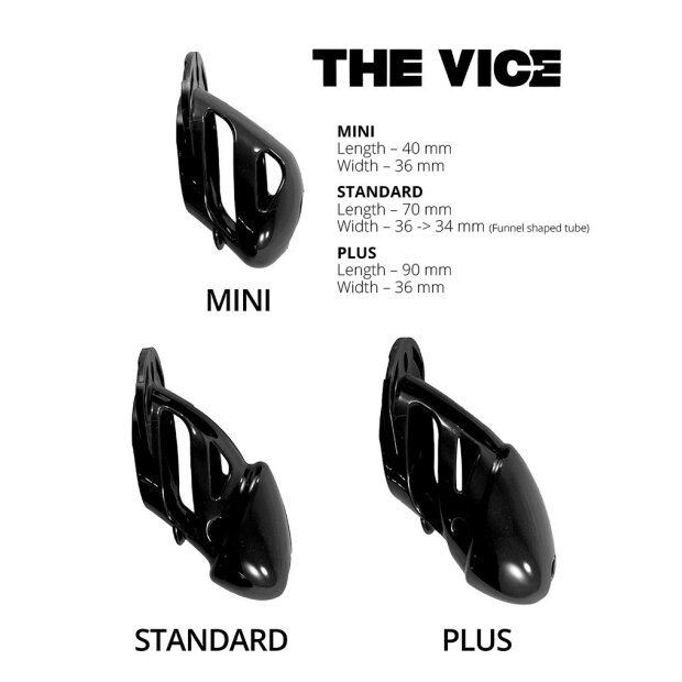 The Vice Chastity Cage Plus Black