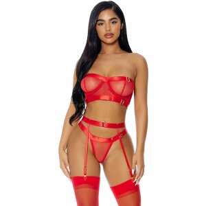 Forplay Good As Gold Dessous Set rot S - XL