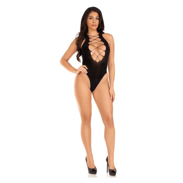 Leg Avenue Seamless racer tank bodysuit black O/S