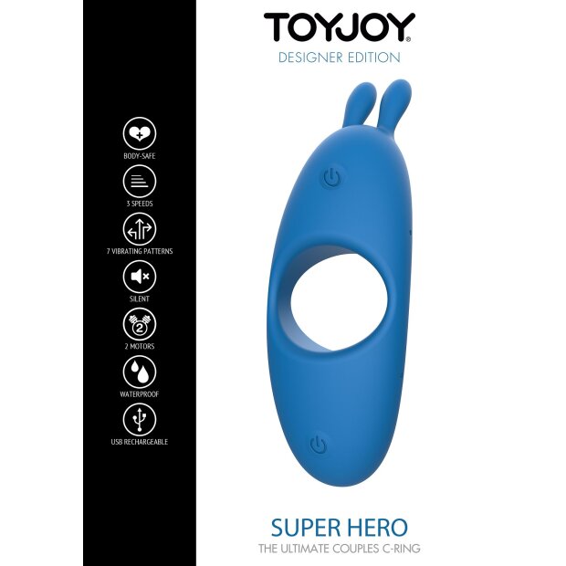 TOYJOY Superhero Couples C-Ring Blue