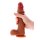 Silicone Foreskin Dildo 23 cm Caramel skin tone