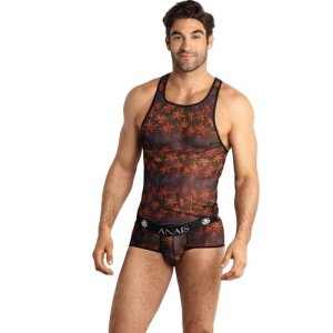 ANAIS Men Chill Top avec motif de palmiers multicolores S
