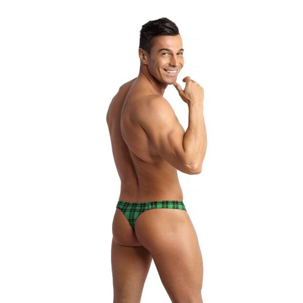 ANAIS Men Magic thong with check pattern green, black S