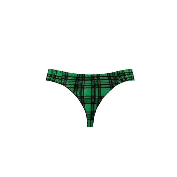 ANAIS Men Magic thong with check pattern green, black S