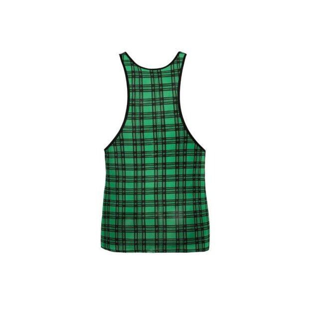 ANAIS Men Magic Top avec motif à carreaux vert, noir S