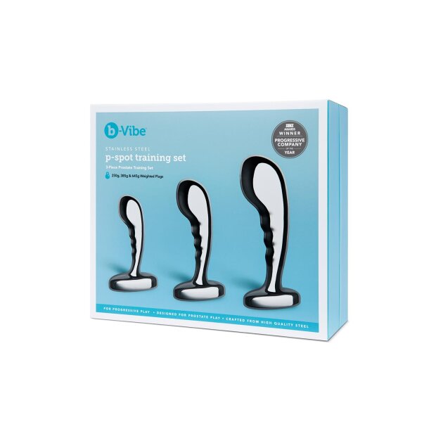B-Vibe Stainless Steel P Spot Training Set