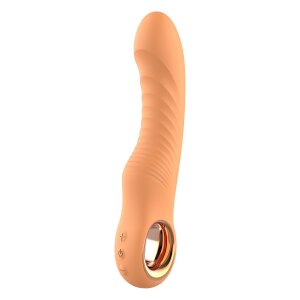 Dream Toys Glam Flexibler Vibrator mit Rillen orange