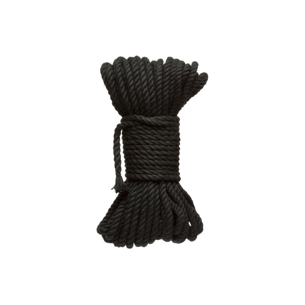Doc Johnson Bind and Tie - 6mm Hemp Bondage Rope - 50 ft - Black