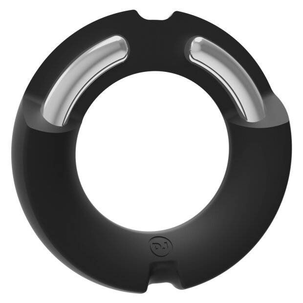 Doc Johnson The Paradox Silicone/Metal Cock Ring  45mm Black