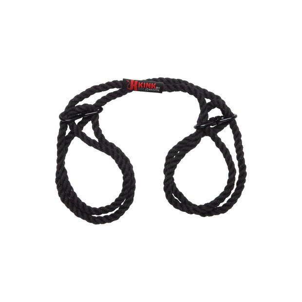 Doc Johnson Restrain 6mm Hemp Wrist or Ankle Cuffs Black