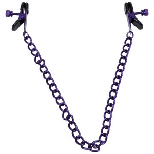 Doc Johnson Chained Up Nipple Clamps Purple