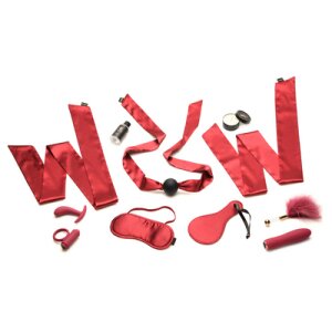 XR Brands Lovers Bondage Massage Set - Rouge