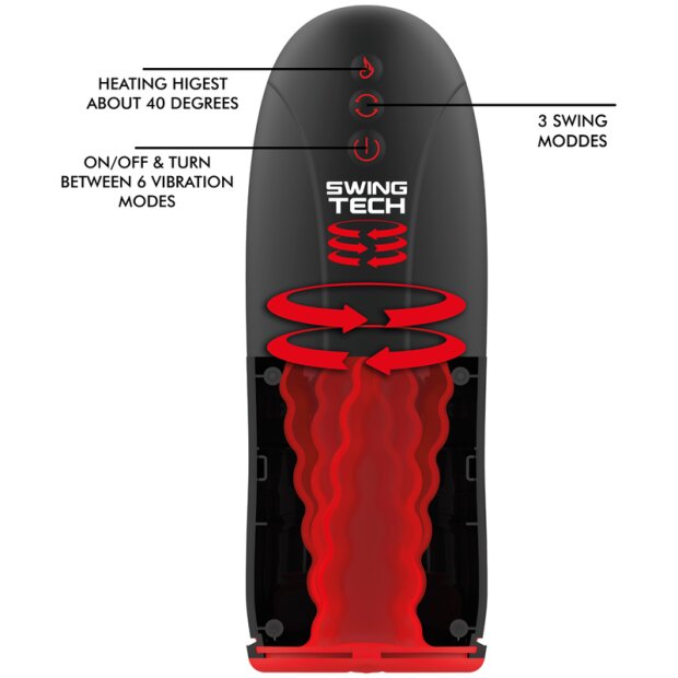 Jamyjob Swing-R Effet de chaleur, Swing-Tech et Vibration Masturbation