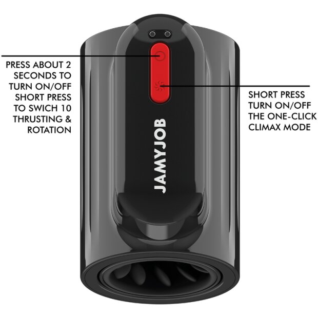 Jamyjob Poussée tourbillonnante et rotation 360 Tech Turbo Mode Masturbateur