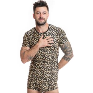 ANAIS Hommes T-shirt Mercury avec imprimé animalier S