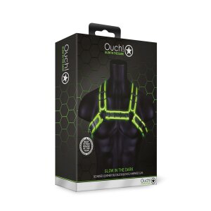 Bulldog Harness with Buckle Glow in the Dark S/M