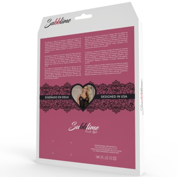 Subblime Neckholder Babydoll schwarz S/M - L/XL