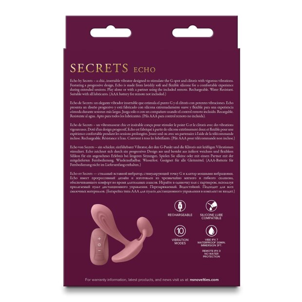 NS Novelties Secrets Echo Rose