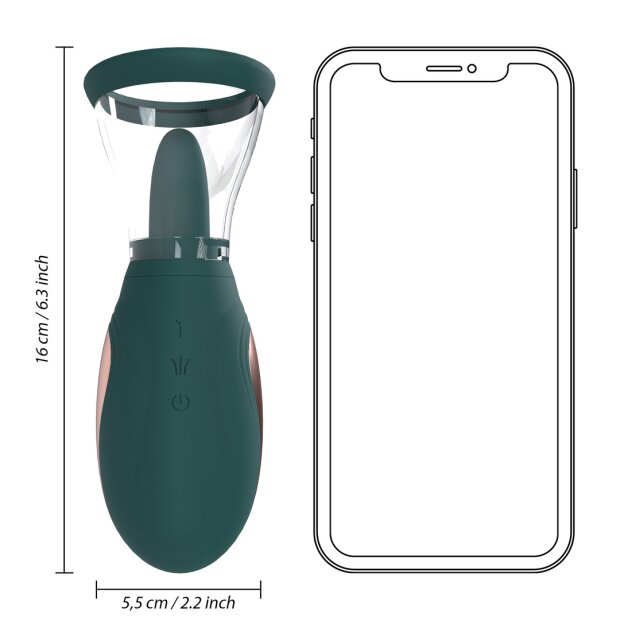 Shots Enhance - Pompe à seins et à vulve rechargeable - Vert forêt